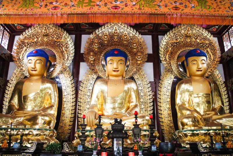 Three Buddha Statues, Lianhuashan Lotus Hill, Guangzhou, China