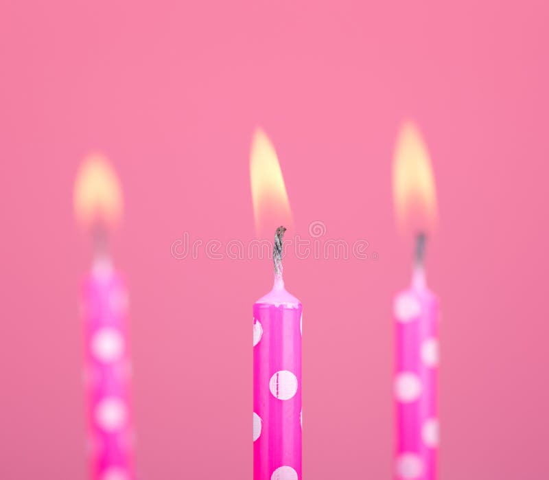 Three Burning Birthday Candles Stock Image Image of occasion, holiday