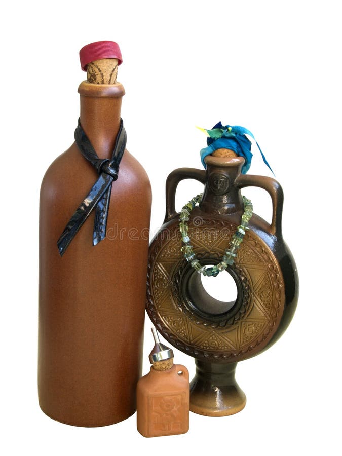 Ceramic bottles with cork stock photo. Image of glas, bowl 2837894