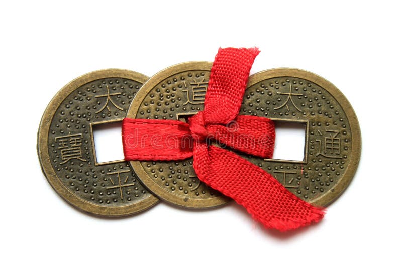 Three Chinese Coins Symbol Of Wealth Stock Photo Image of coin