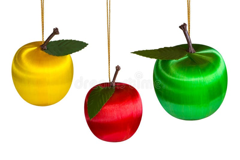 Three christmas apples