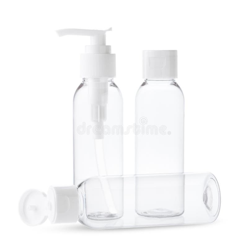Plastic Bottles Green Gray Plastic Bottle With Blank Label For - Main Image