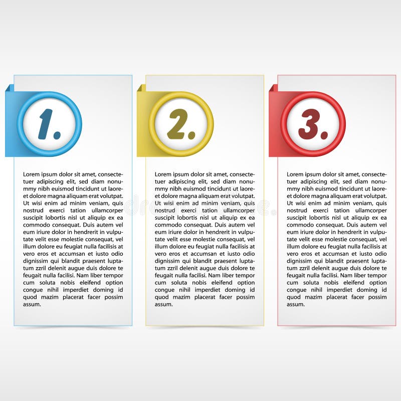 Three color card royalty free illustration