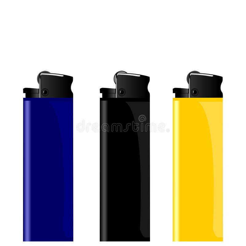 Three colored lighter