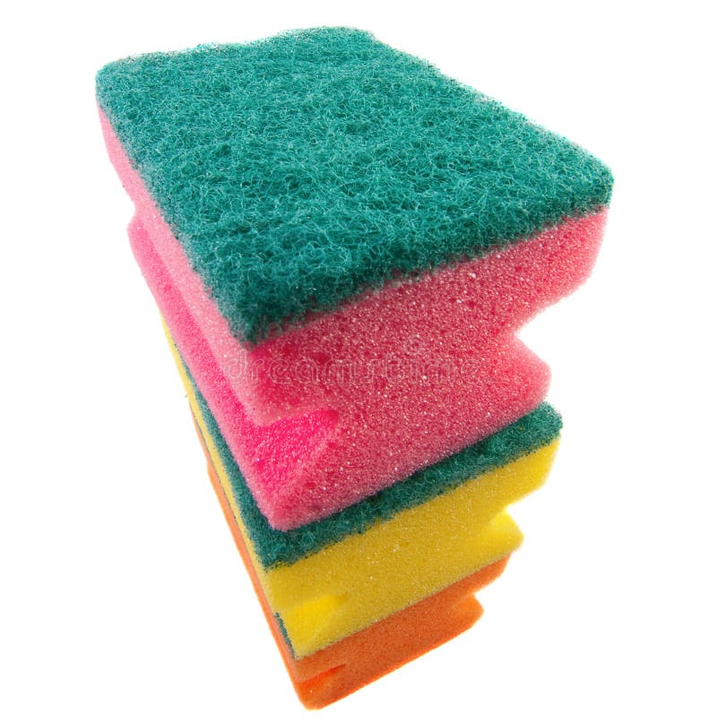 Three colorful sponges. stock photo. Image of single 11342412