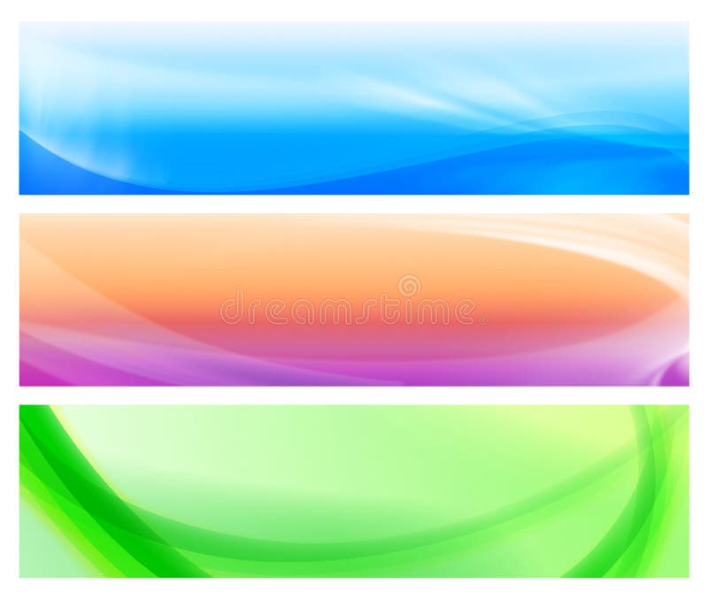 Three colorful web abstract banners 2