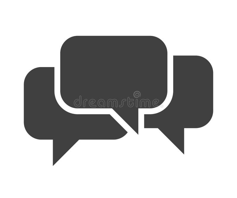 Three communication icons in a pair, chat sign - vector vector illustration