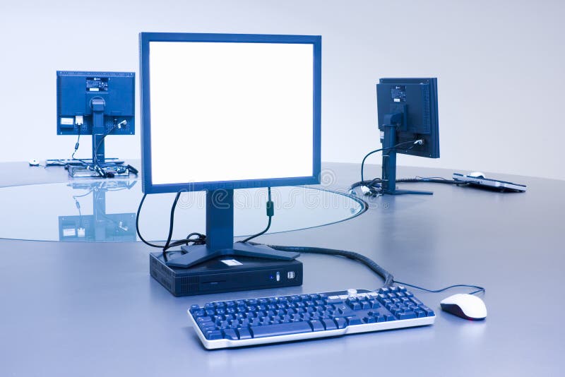 Computer training center stock image. Image of workstation - 6664293