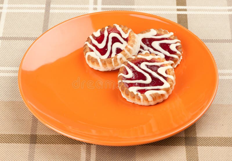 Three cookies on a plate