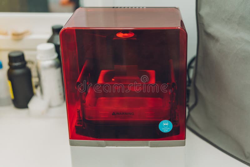Threedimensional Dental Printer in a Dental Laboratory Stock Photo