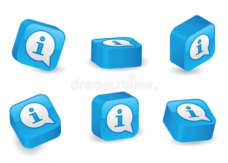 Three-Dimensional Info Blocks vector illustration