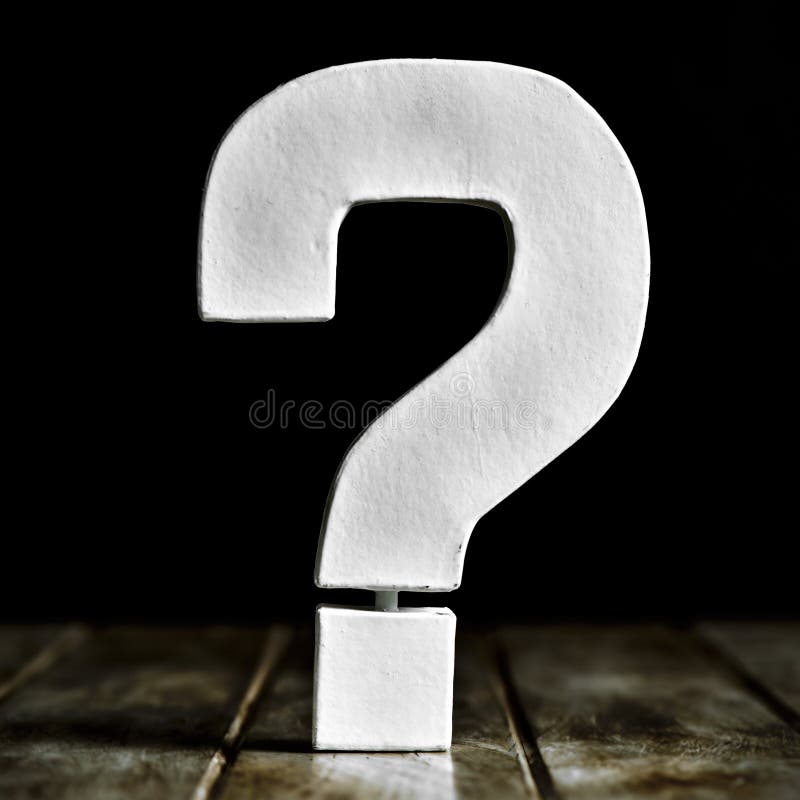 Three-dimensional question mark royalty free stock images
