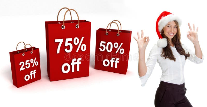 Three dimensional shopping bags stock photography
