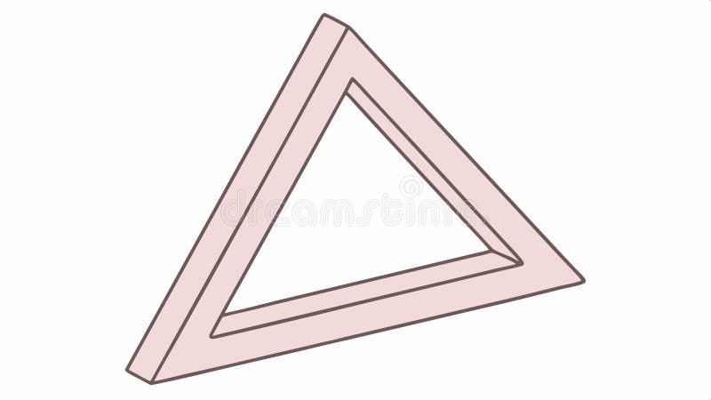 Three dimensional triangle, geometric shape vector Generative AI stock illustration