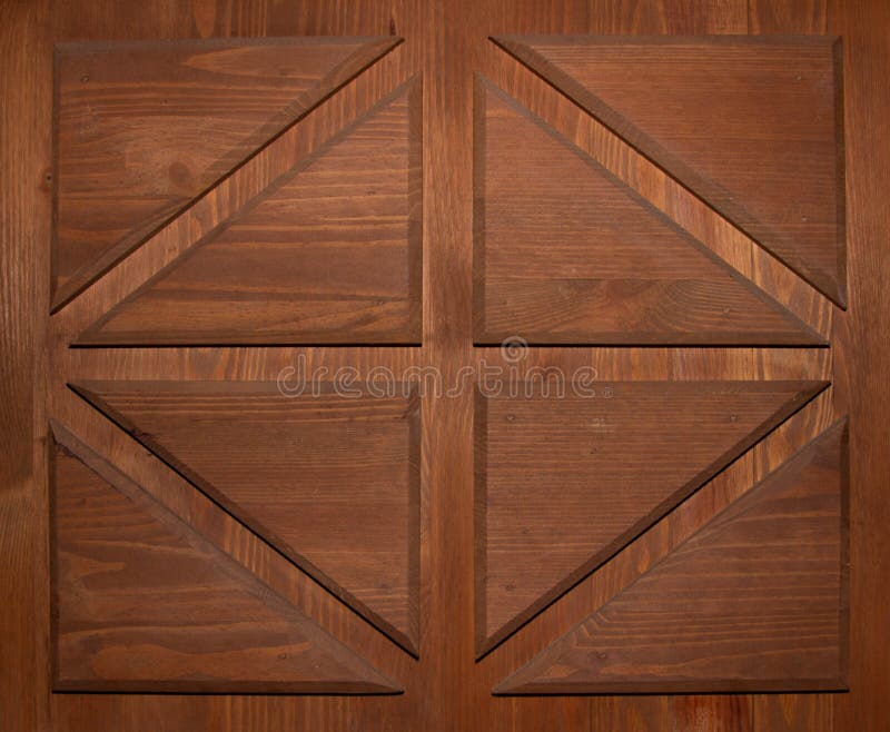 Threedimensional Wooden Background, Rhombus Pattern of Triangles in a