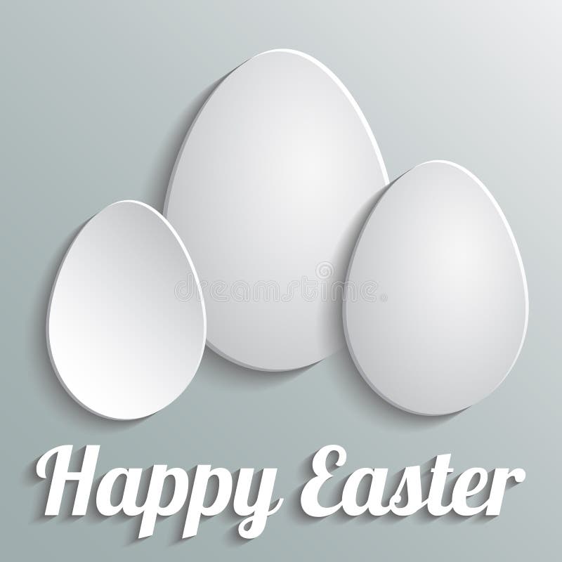 Three Easter eggs, Easter concept - stock illustration