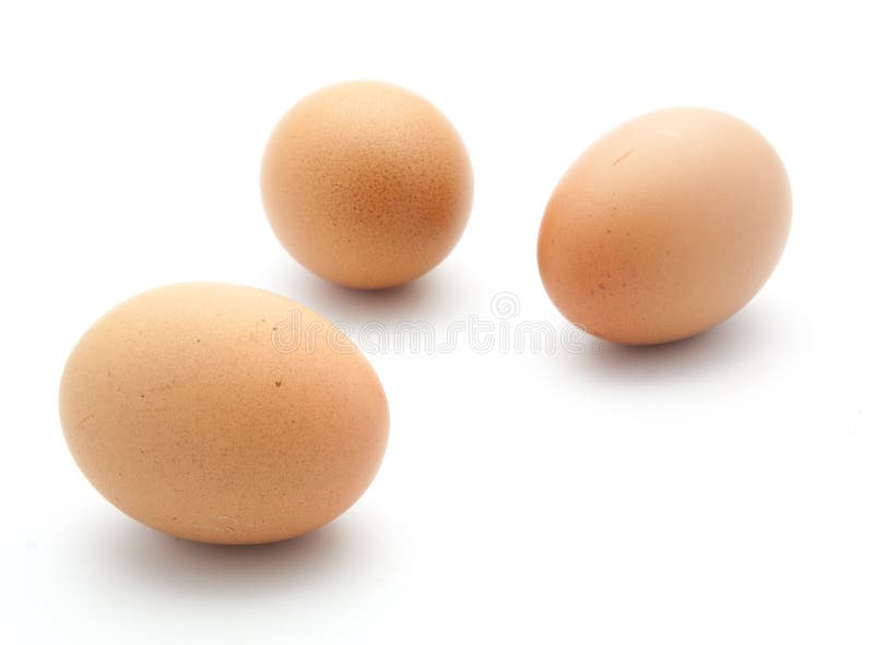Three eggs on white stock photo. Image of healthy, eggs 84701824