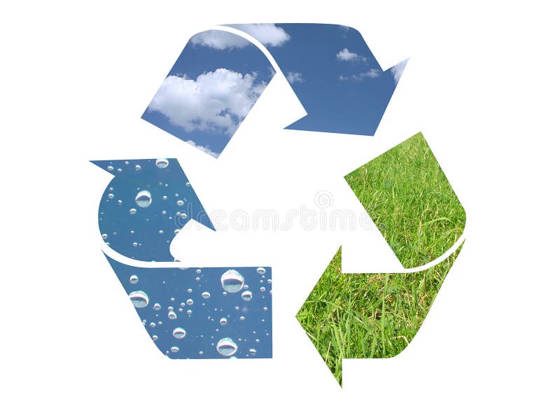 Čisté životní prostředí koncepční recyklační symbol.