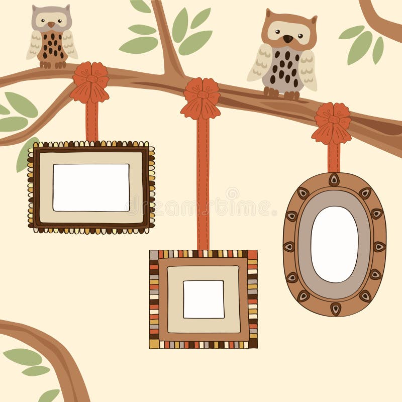 Three Empty Frames royalty free illustration