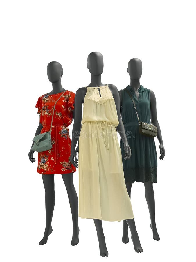 Three female mannequins stock image. Image of blouse - 81187277