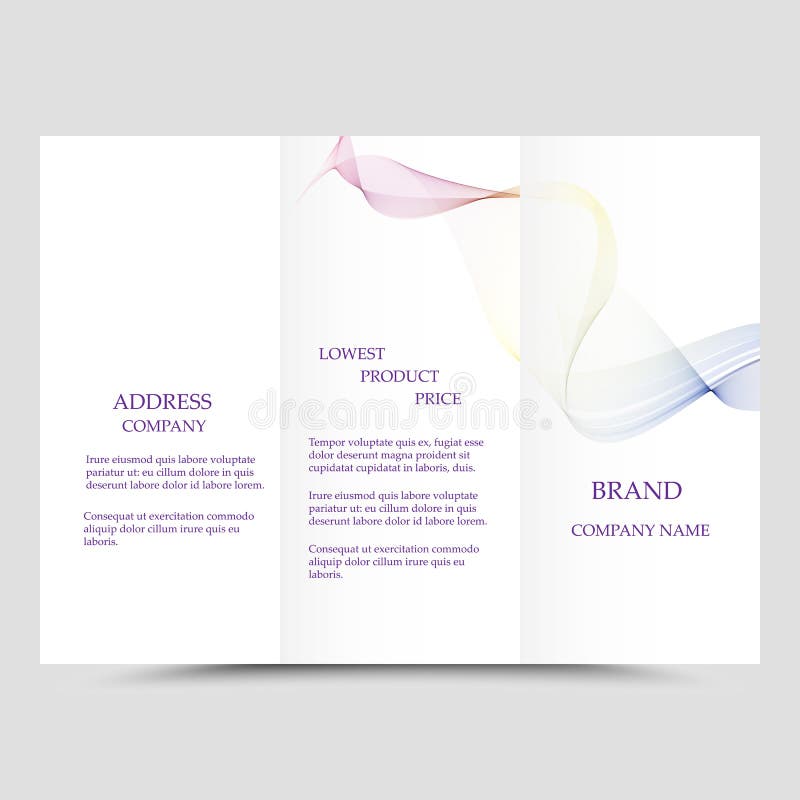 Three fold business brochure template, corporate flyer or cover design in blue colors royalty free illustration Three fold business brochure template, corporate flyer or cover design in blue colors royalty free illustration