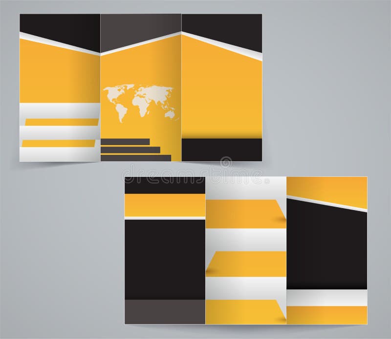 Three fold business brochure template stock illustration Three fold business brochure template stock illustration