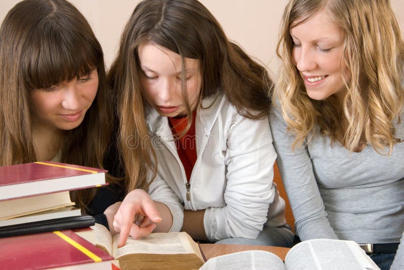 Three Girls Reading