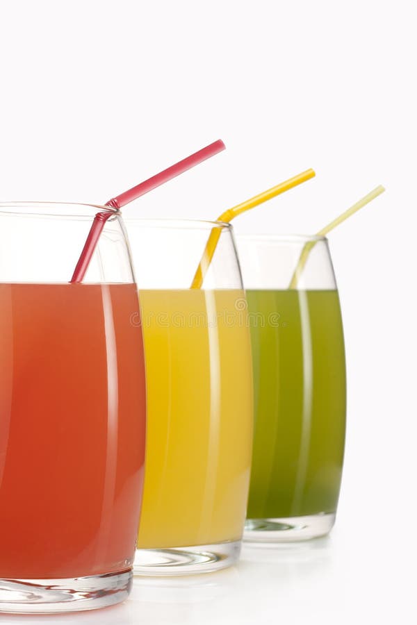 Three glasses of juice stock image. Image of juice, glass 24022709