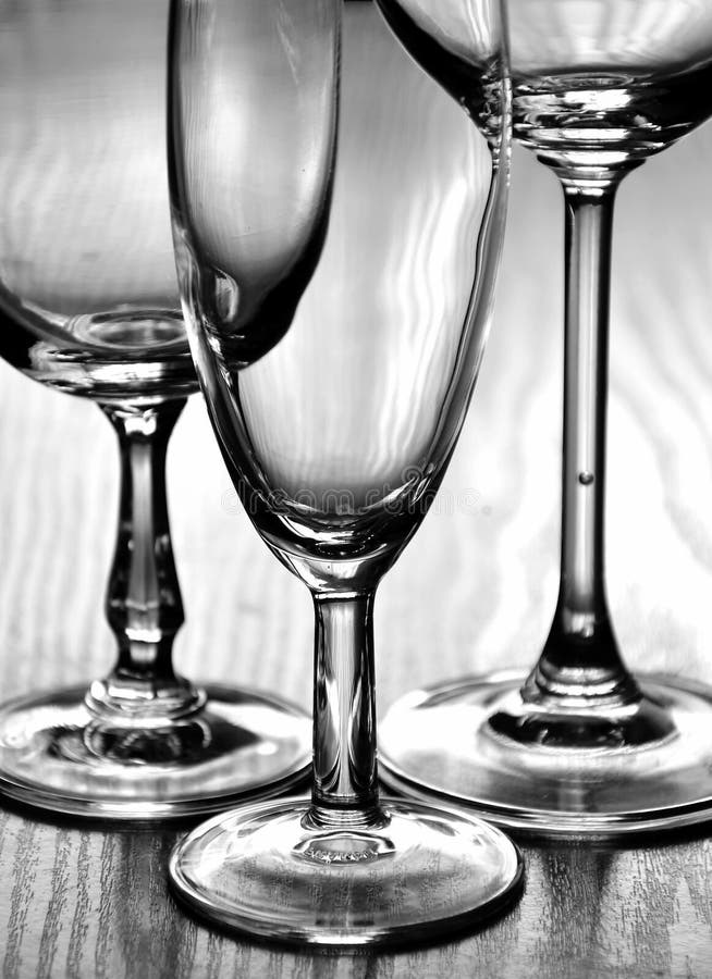 Three glasses on table stock photo. Image of three, glass 21291898