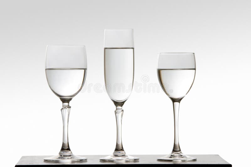 Three glasses of water stock photo. Image of purity, dishware 4824270
