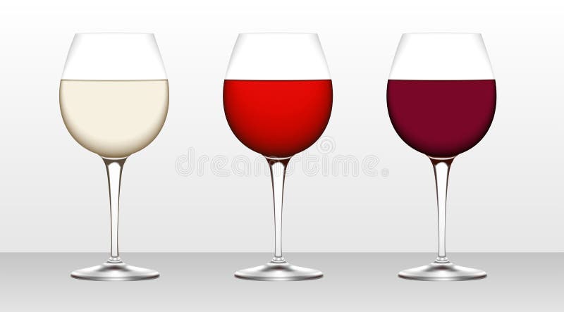 Three glasses of wine.