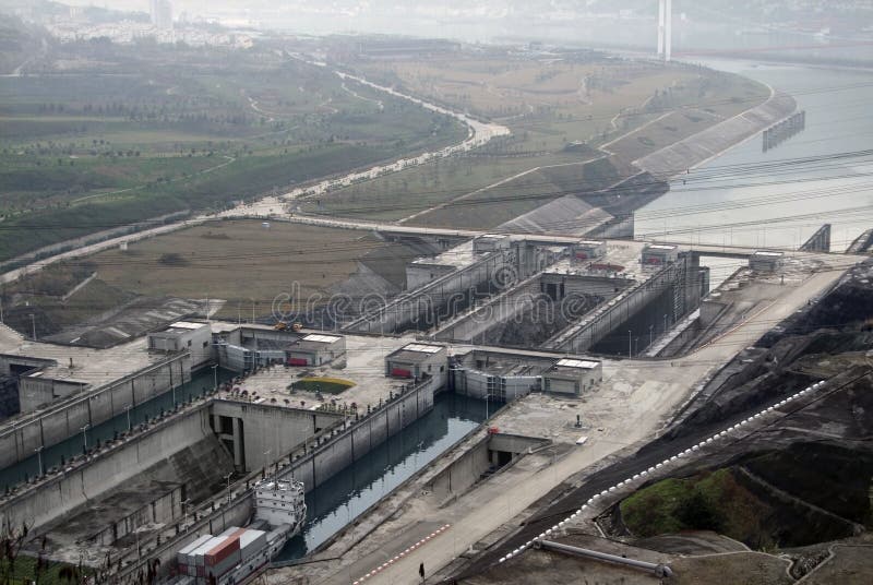 Three Gorges Dam in China royalty free stock photography Three Gorges Dam in China royalty free stock photography