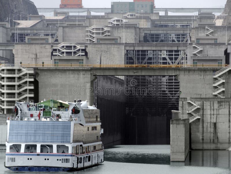 Three Gorges Dam in China royalty free stock photo Three Gorges Dam in China royalty free stock photo