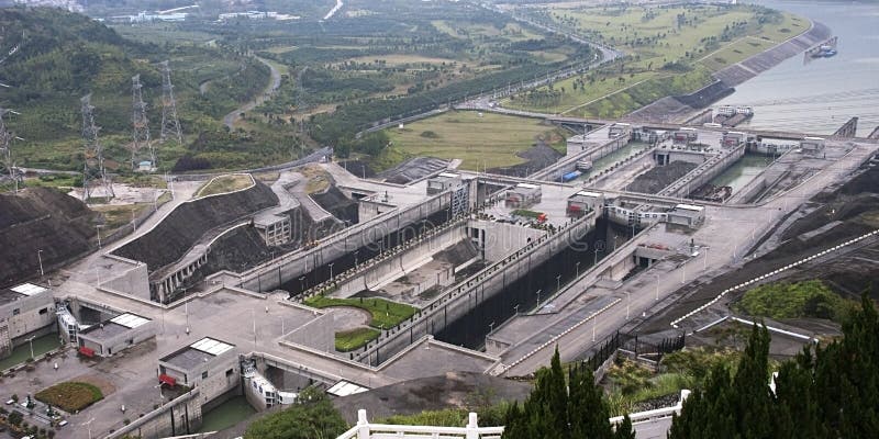Three Gorges Dam Ship Locks, Yangtze China Travel stock photo Three Gorges Dam Ship Locks, Yangtze China Travel stock photo