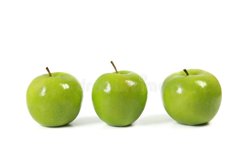 Three Green Apples royalty free stock photo