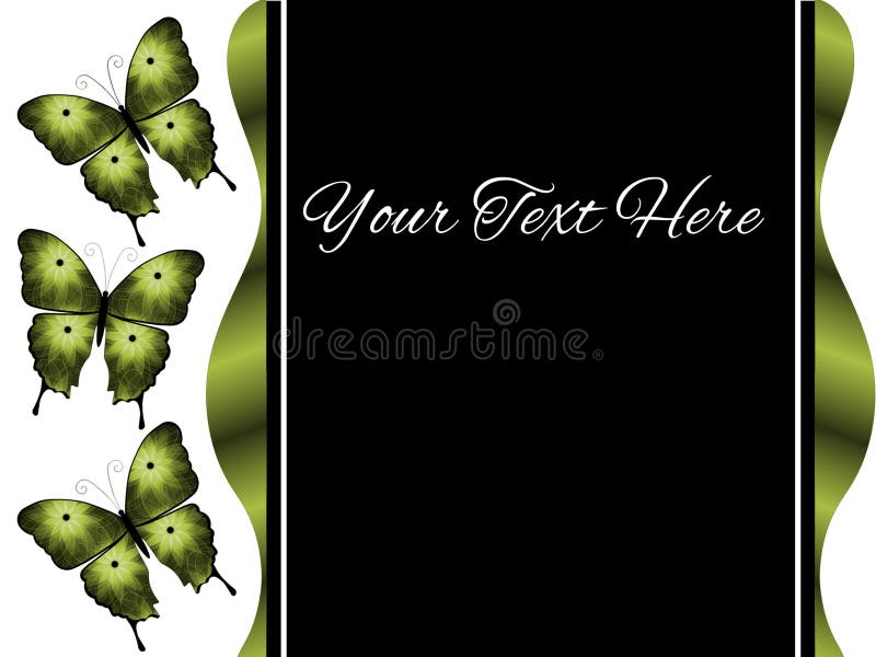 Three Green Butterflies Presentation Slide Background