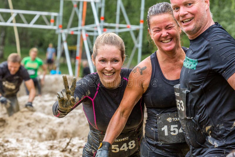 Three muddy friends editorial stock photo. Image of relaxation - 32231618