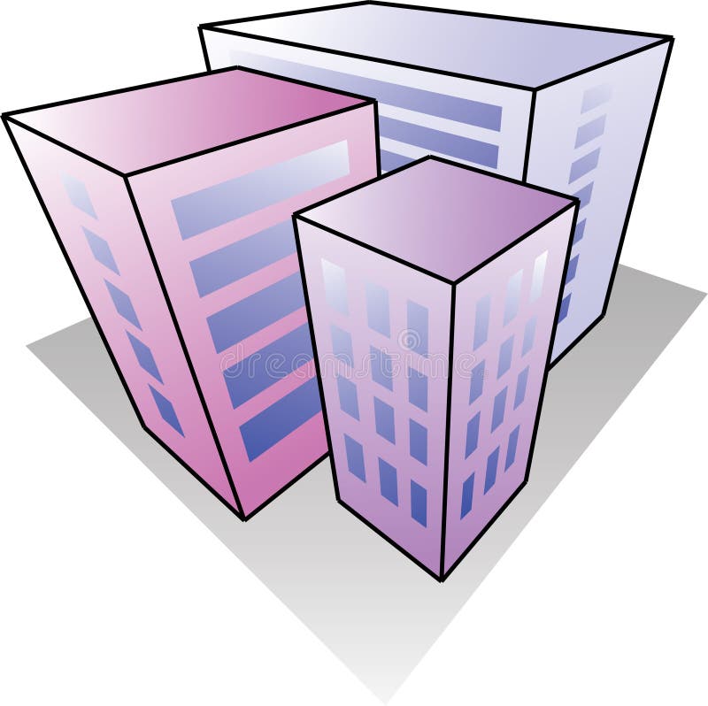 Three houses stock illustration Three houses stock illustration