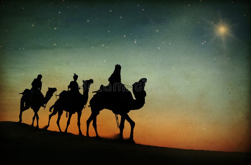 The three kings following the star