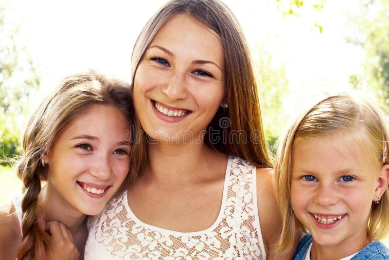 Three laughing girls