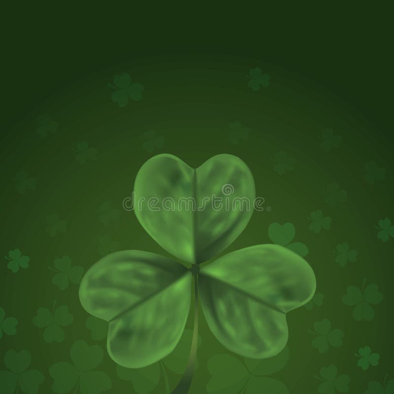 Three Leaf Clover Design. Vector Illustration Decorative Design Stock