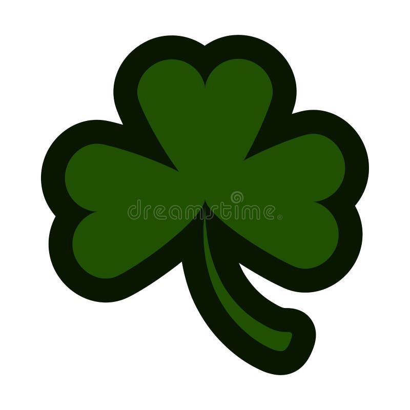 Three leaf clover icon stock illustration