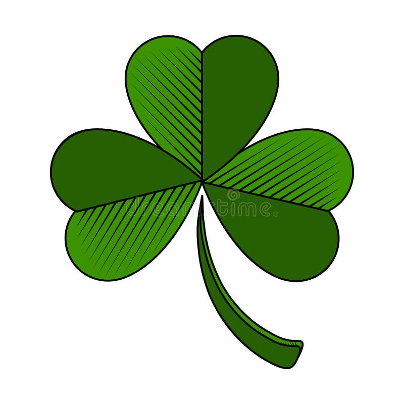 Three leaf clover icon vector illustration