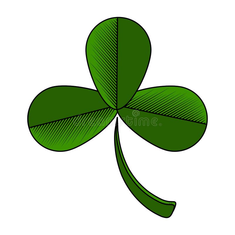 Three leaf clover icon stock illustration