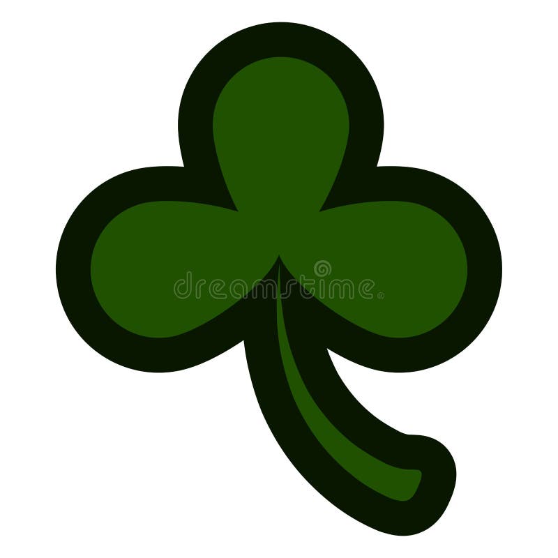 Three leaf clover icon royalty free illustration