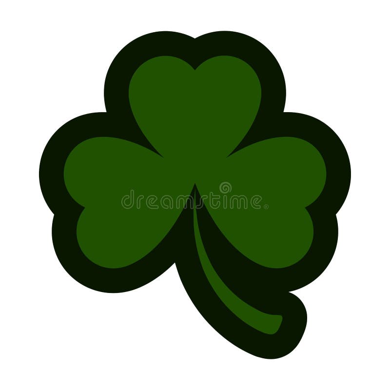 Three leaf clover icon stock illustration