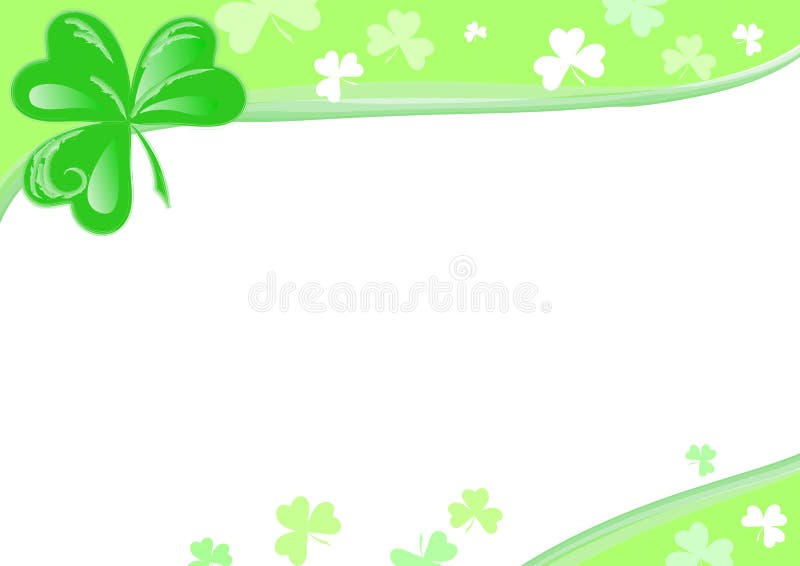 Three Leaf Clover page stock illustration