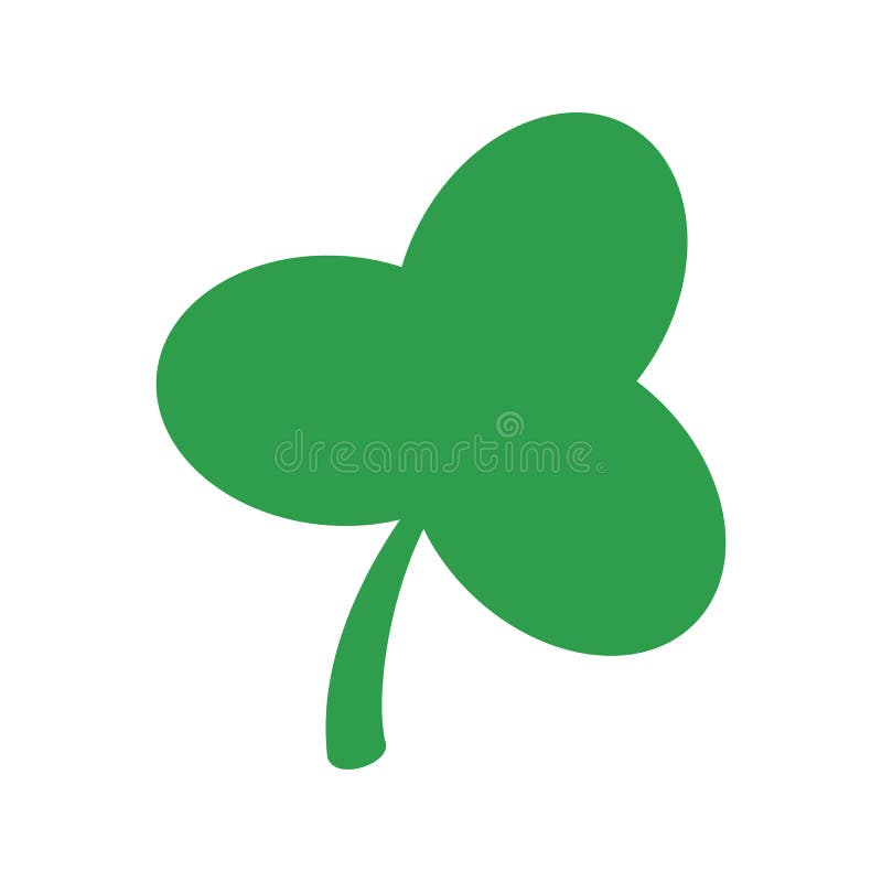 Three leaf clover. Vector icon. St Patricks day. Clover silhouette. royalty free illustration