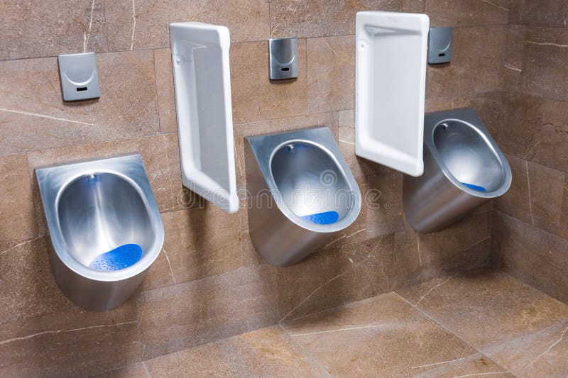  Men's Metal Urinal, Infrared Sensor Flushing Toilet