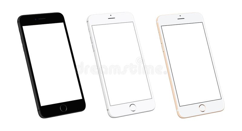 Three modern mobile phone devices in isometric, side position royalty free illustration Three modern mobile phone devices in isometric, side position royalty free illustration